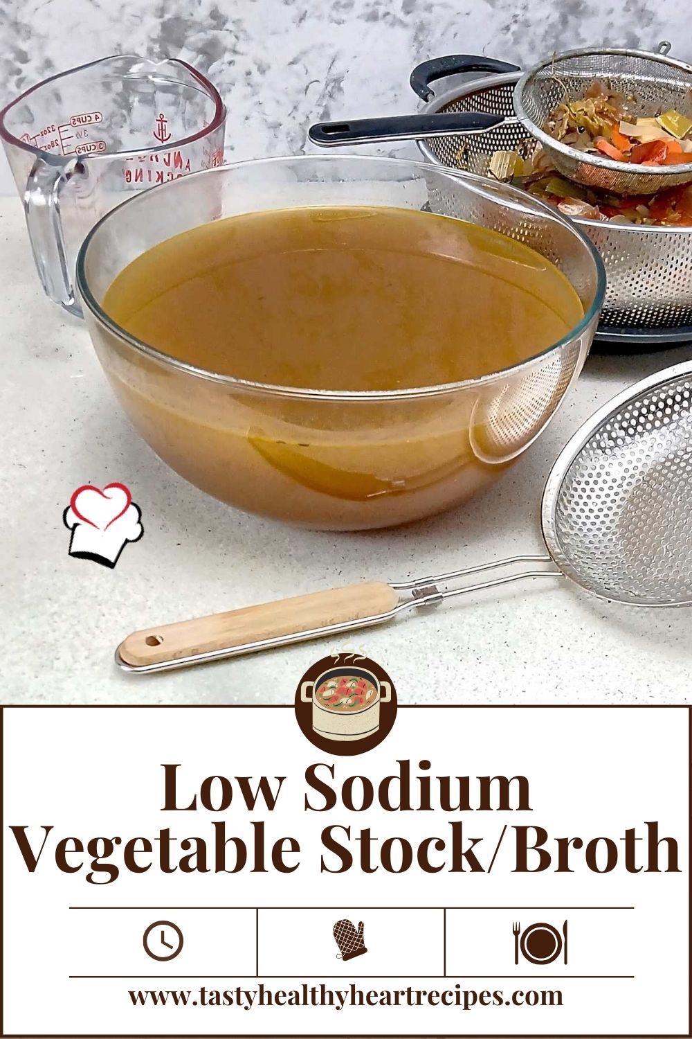 Low Sodium Vegetable Stock/Broth - Pin Me