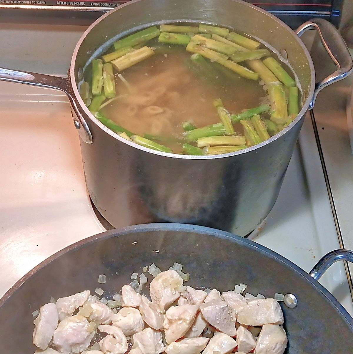 Cook chicken and pasta at the same time, to save time - process shot 2