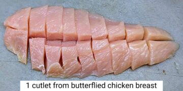 How to slice chicken example.